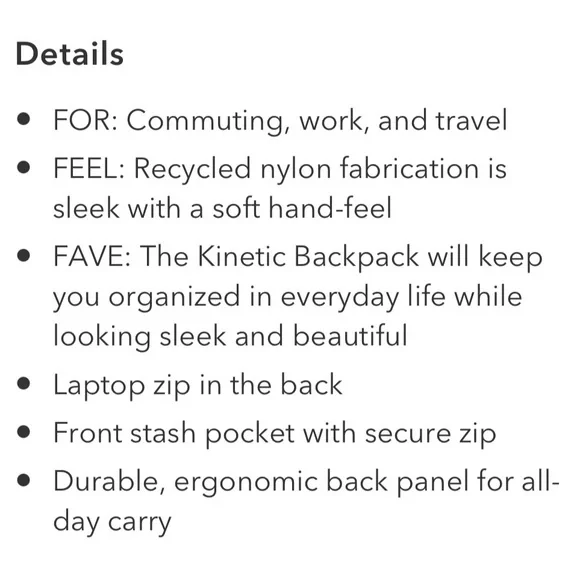 Athleta Kinetic Backpack in Shadow Olive NWT - Picture 7 of 13